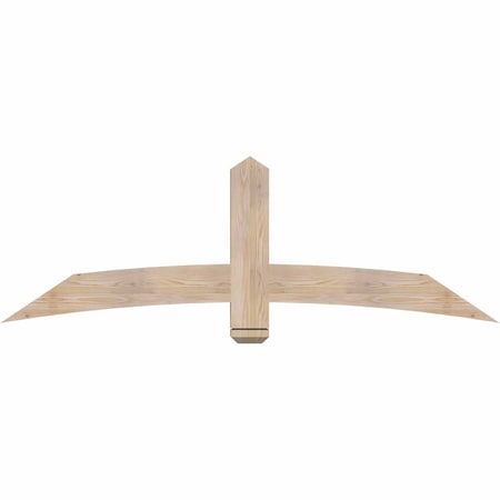 Ekena Millwork Bellingham Smooth Timber Gable Bracket, Douglas Fir, 72"W x 24"H x 3 1/2"D x 5 1/2"F, 8/12 Pitch GBW072X24X0406BEL00SDF